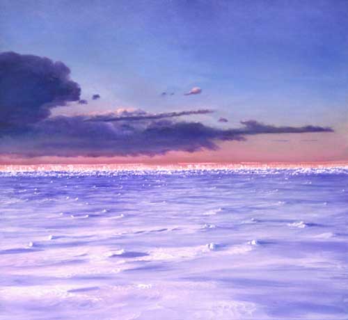 Sea Ice Mirage Alaska paintings by David Rosenthal